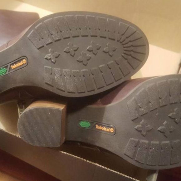 Killer Timberland leather lace-up boots worn once - size 9.5 brown - Picture 4 of 7